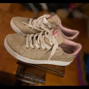 Rose Gold and Pink Sparkly Sneakers